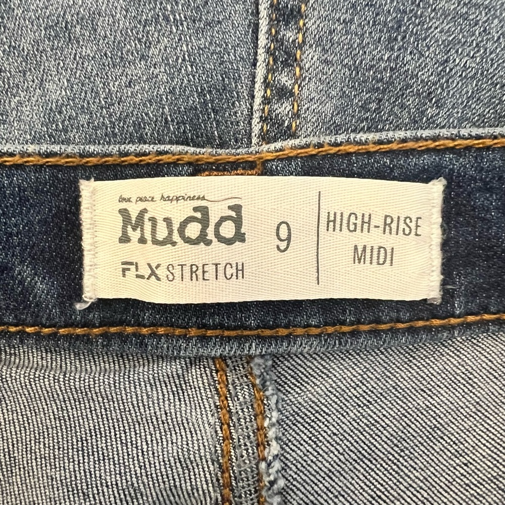 Mudd High-Rise Denim Shorts Size 9 Juniors - Picture 4 of 5